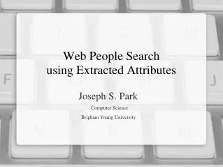 Web People Search using Extracted Attributes