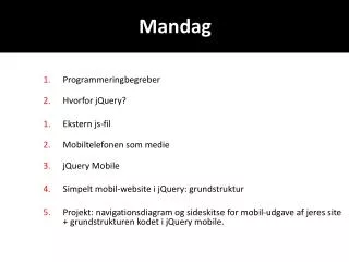 mandag