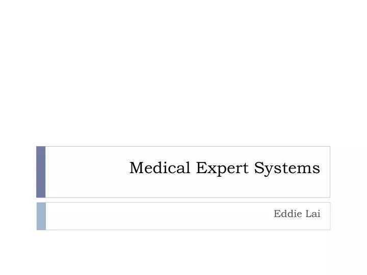 medical expert systems