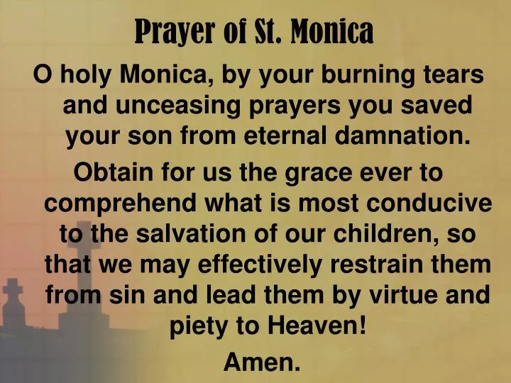 prayer of st monica