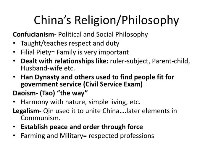 china s religion philosophy