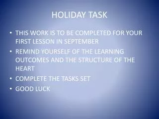 HOLIDAY TASK