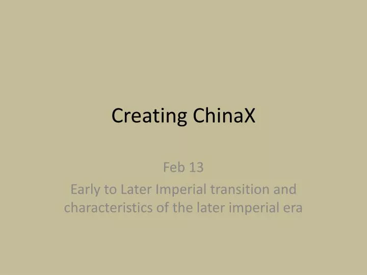 creating chinax