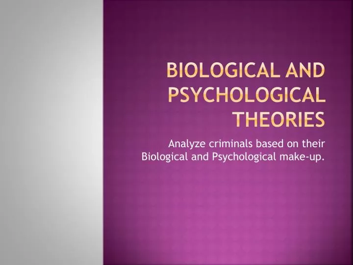 biological and psychological theories