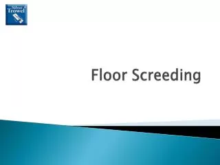 Floor Screeding