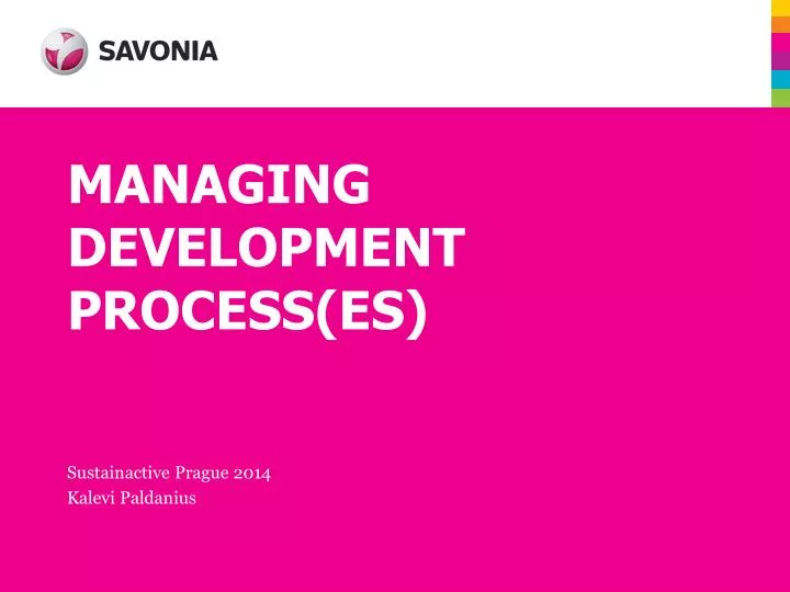 managing development process es