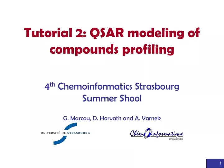 tutorial 2 qsar modeling of compounds profiling