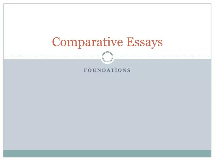 comparative essays