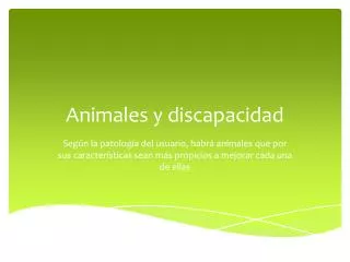 animales y discapacidad