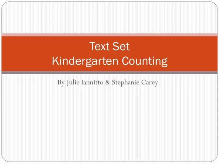 text set kindergarten counting