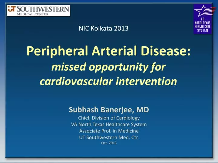 peripheral arterial disease missed opportunity for cardiovascular intervention
