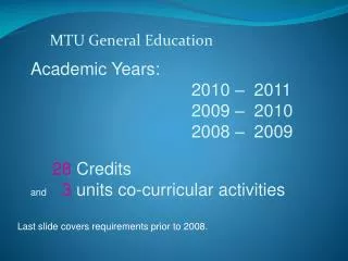 MTU General Education