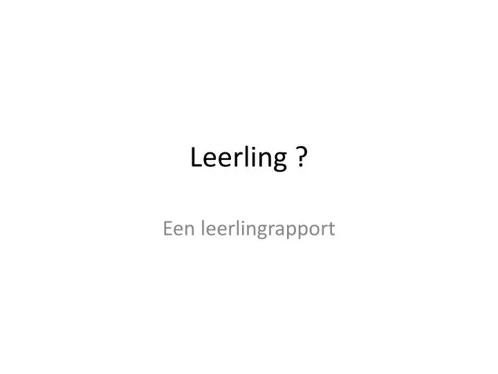 leerling