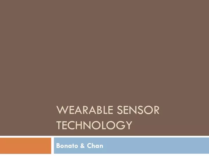 wearable sensor technology