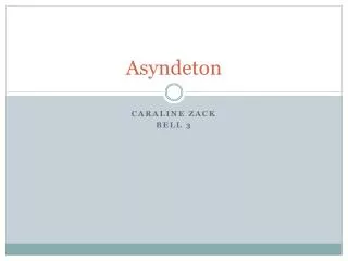 Asyndeton