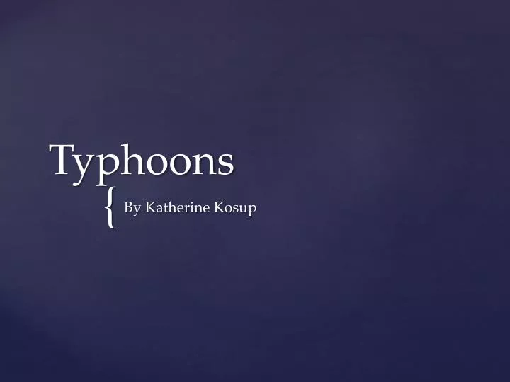 typhoons