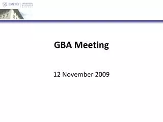 GBA Meeting