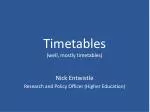Timetables (well, mostly timetables) - slide 1