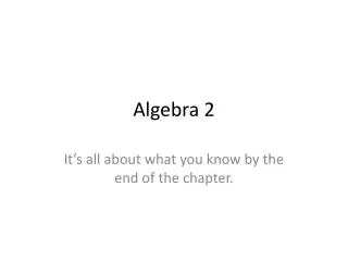 Algebra 2