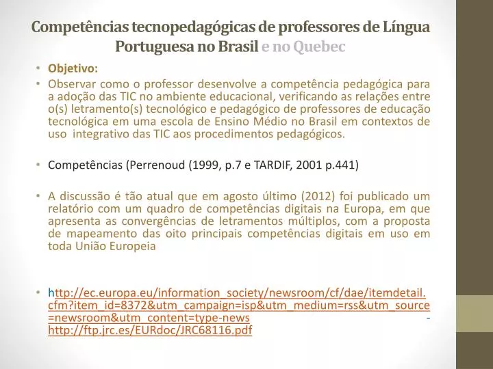 compet ncias tecnopedag gicas de professores de l ngua portuguesa no brasil e no quebec