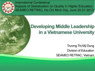 Developing Middle Leadership in a Vietnamese University