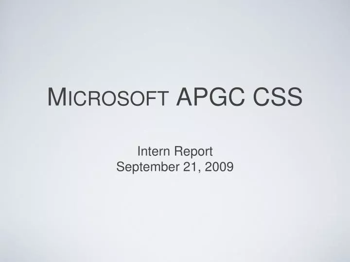 microsoft apgc css