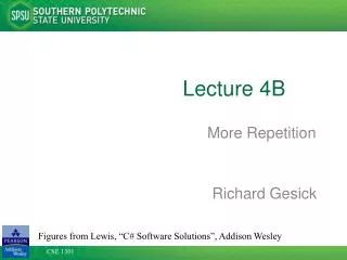 Lecture 4B