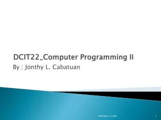 DCIT22_Computer Programming II