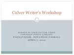 Culver Writer’s Workshop