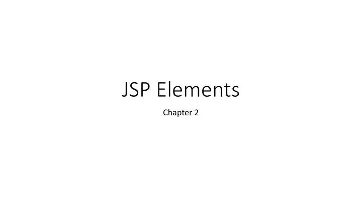 jsp elements