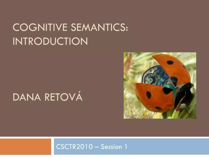 cognitive semantics introduction dana retov