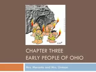 Chapter three Early people of ohio