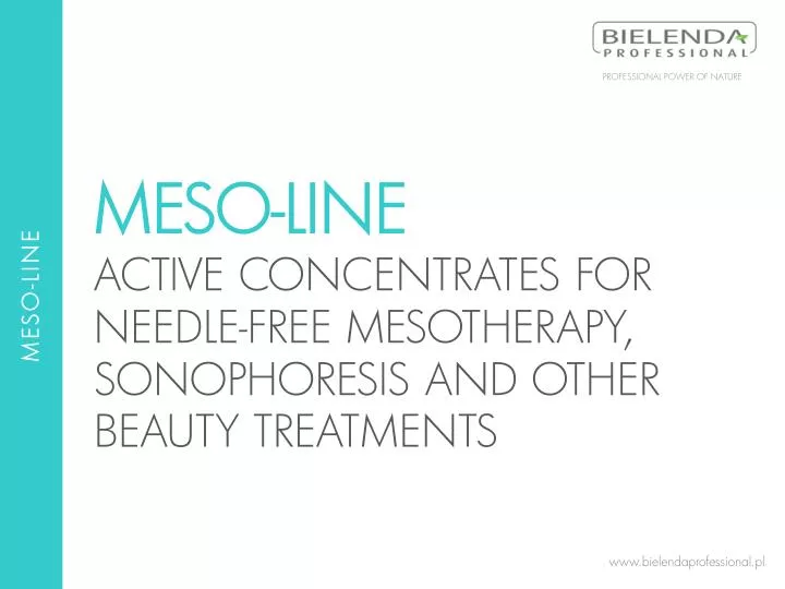 meso line active concentrates for needle free mesotherapy sonophoresis and other beauty treatments