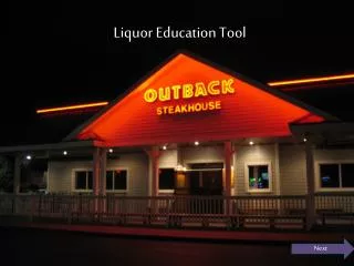 Liquor Education Tool