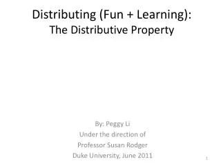 Distributing (Fun + Learning): The Distributive Property