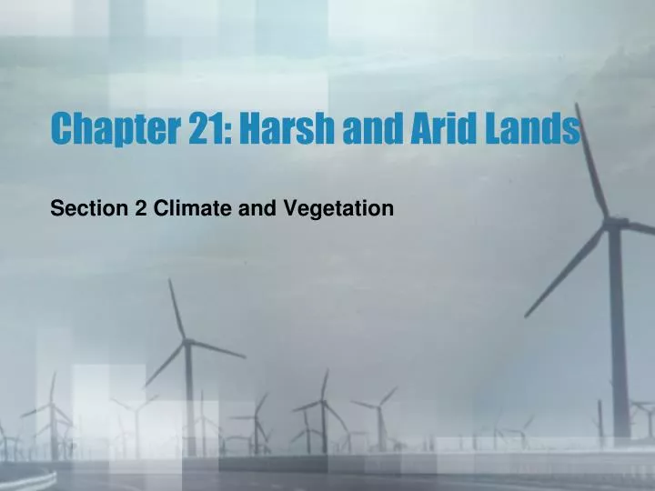 chapter 21 harsh and arid lands