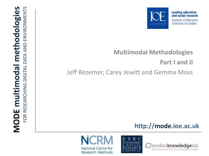mode multimodal methodologies for researching digital data and environments one