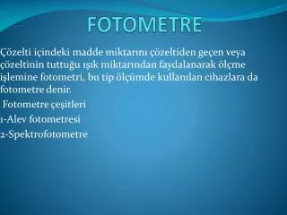 fotometre