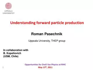 Understanding forward particle production