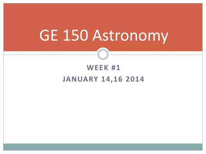 ge 150 astronomy