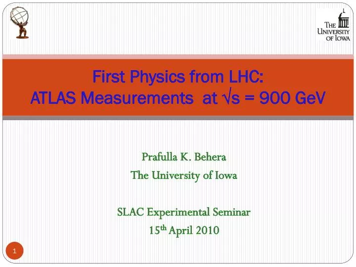 first physics from lhc atlas measurements at s 900 gev