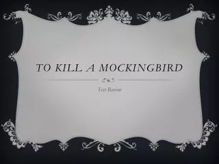to kill a mockingbird