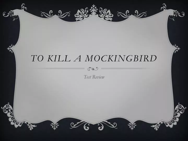 to kill a mockingbird