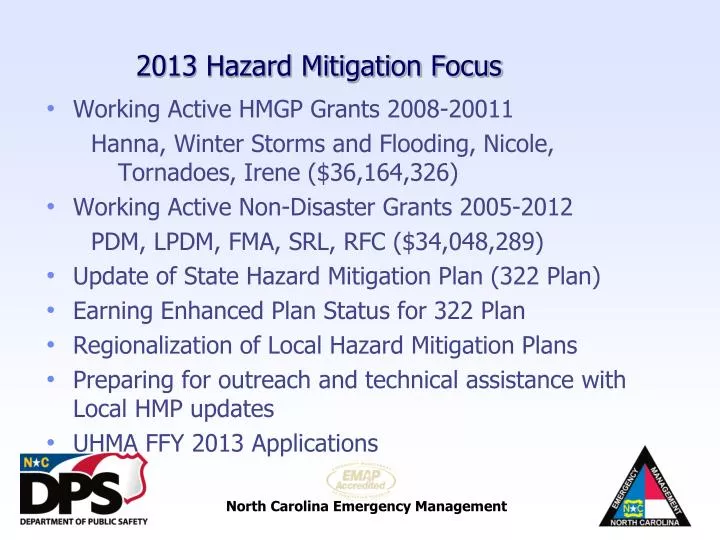 2013 hazard mitigation focus