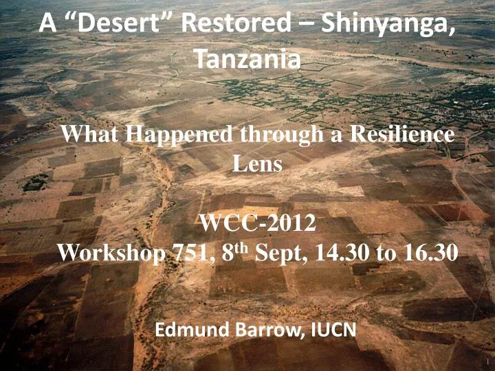 a desert restored shinyanga tanzania