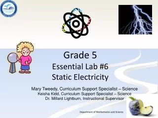 Grade 5 Essential Lab #6 Static Electricity