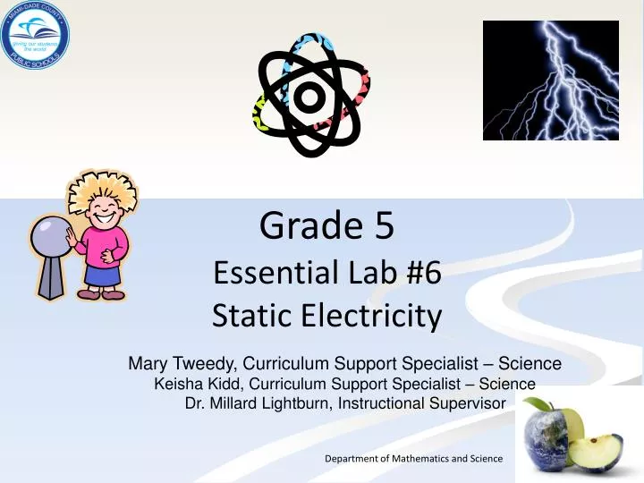grade 5 essential lab 6 static electricity