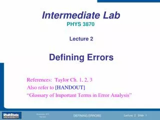 Intermediate Lab PHYS 3870