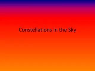 Constellations in the Sky