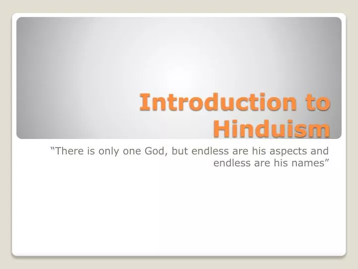 introduction to hinduism